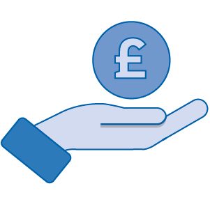 Hand with coin